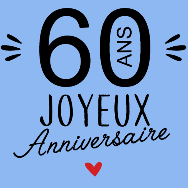 Maquette de Joyeux Anniversaire 60 Ans – Édition Spéciale à personnaliser