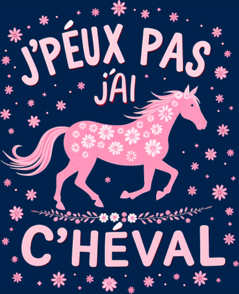 T-shirt personnalisé Passion cheval