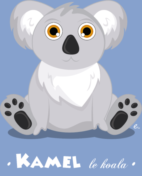 Motif Kamel le Koala : Tendresse Exotique