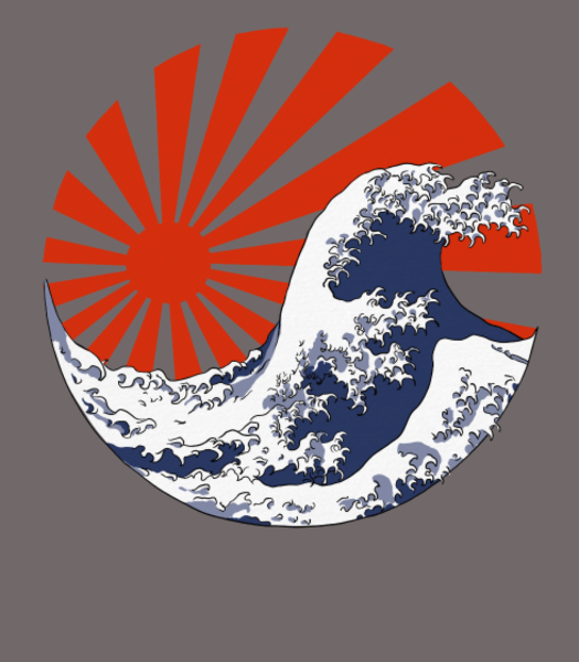 T-shirt personnalisé Vague Kanagawa