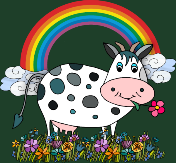 Motif La Vache Coquette personnalisé sur vêtement