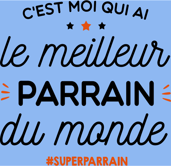 Motif Le Meilleur Parrain du Monde ! personnalisé sur vêtement