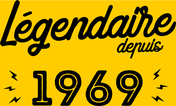Motif Légendaire 1969 - Cadeau Anniversaire Vintage personnalisé sur vêtement