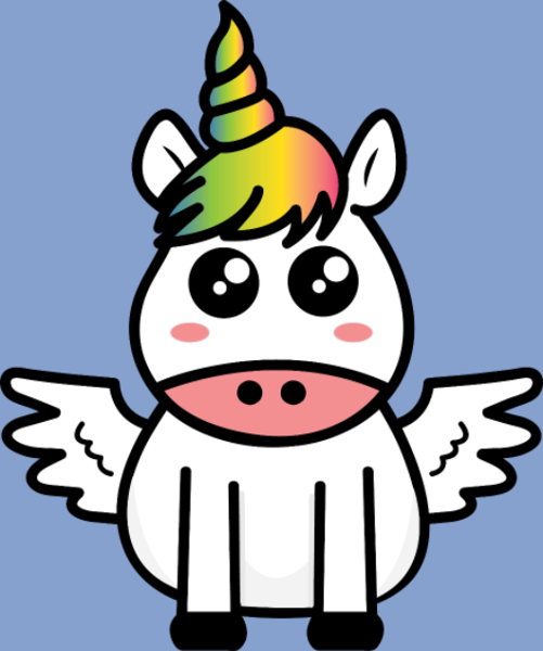 Motif Licorne Kawaii : Féérique et Magique personnalisé sur vêtement