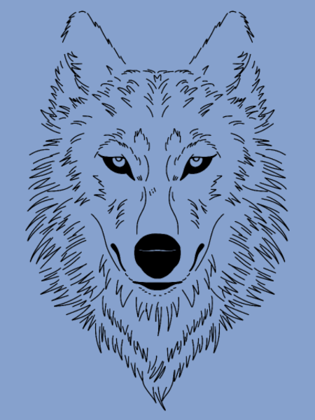 T-shirt personnalisé Tête loup