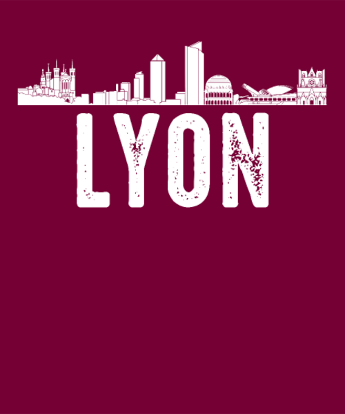 T-shirt personnalisé Lyon minimaliste