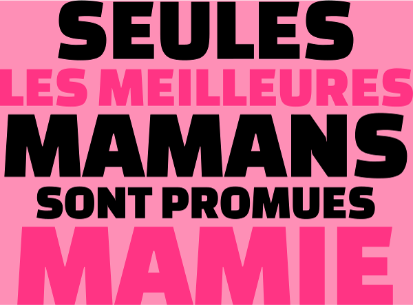 Motif Maman Promue Mamie personnalisé sur vêtement