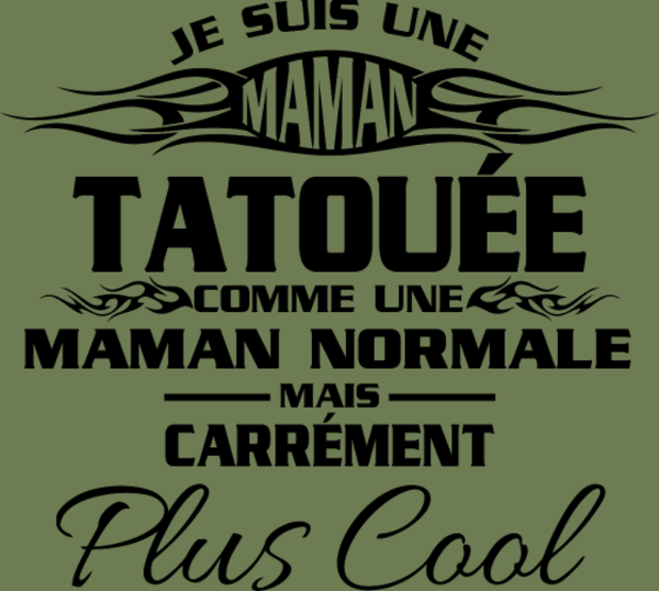 Motif Maman Tatouée Tendance personnalisé sur vêtement