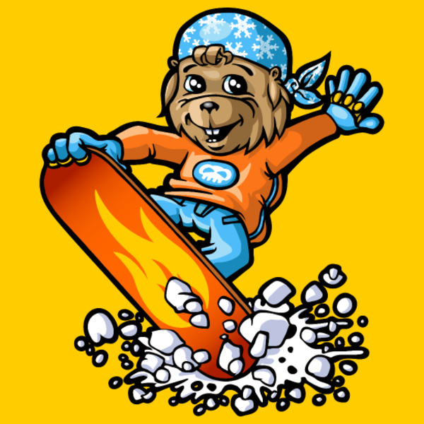 Maquette de Marmotte Snowboard Fun à personnaliser