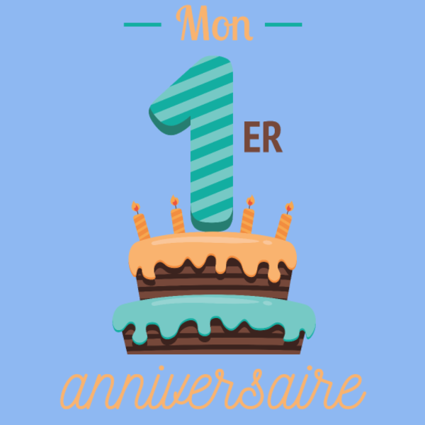 Maquette de Mon Premier Anniversaire Garçon à personnaliser
