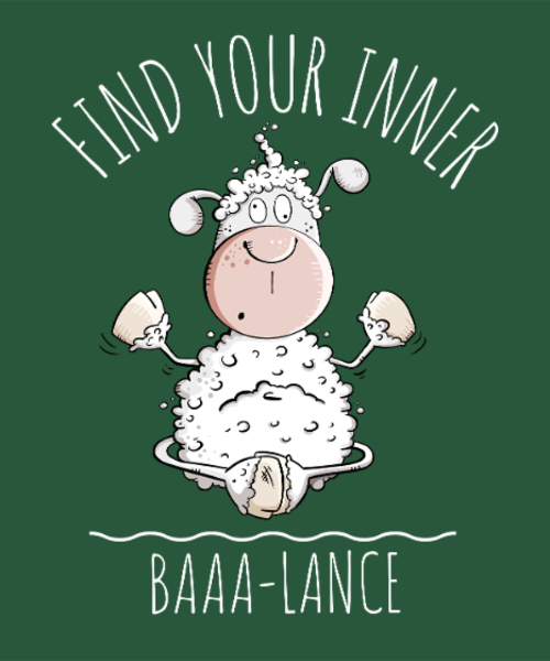 T-shirt personnalisé Mouton yoga