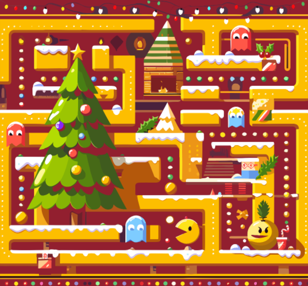 Maquette de Noël Gamer : Joyeux Arcade Christmas à personnaliser