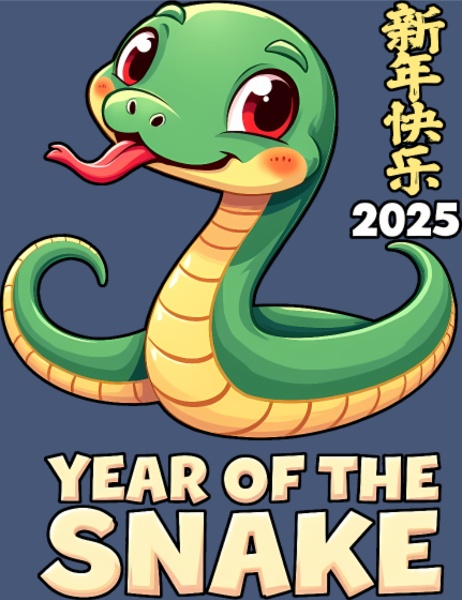 Maquette de Nouvel An Chinois 2025 - Fête du Serpent à personnaliser