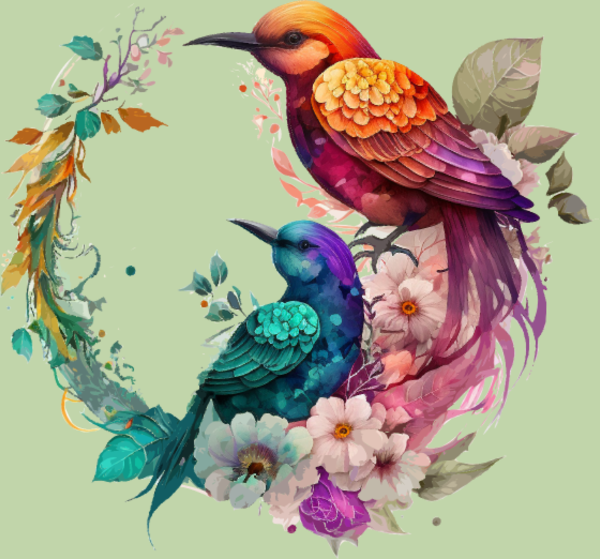 Tablier personnalisé Aquarelle florale