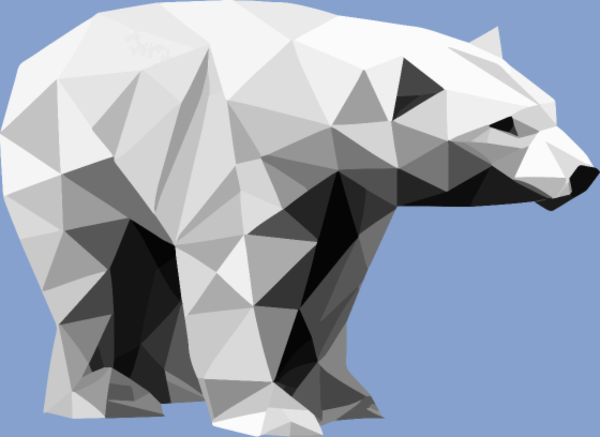 Motif Ours Polaire Géométrique personnalisé sur vêtement