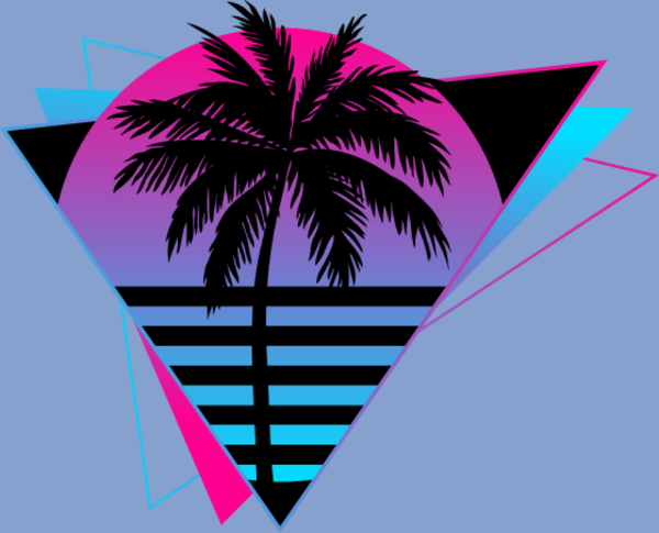 T-shirt personnalisé Palmier retro