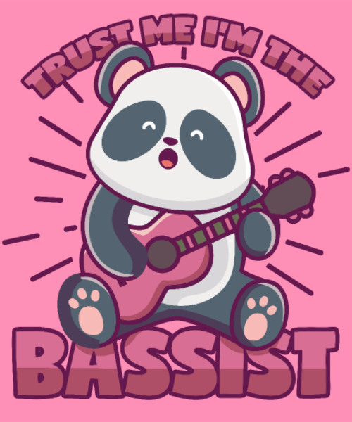 T-shirt personnalisé Panda musicien