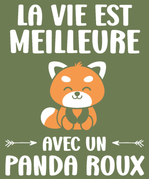 T-shirt personnalisé Panda roux