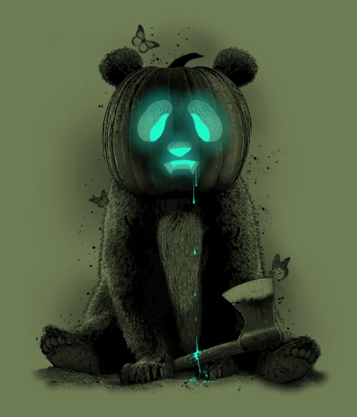 Maquette de Pandaloween : Le Panda d'Halloween à personnaliser