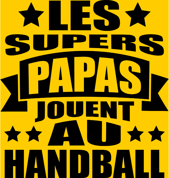 Maquette de Papa Handball : Le Super Papa des Terrains à personnaliser