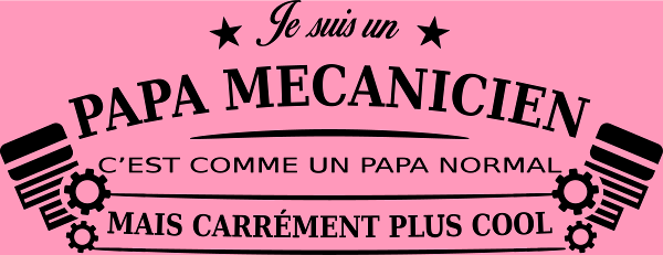 Motif Papa Mécanicien Pro personnalisé sur vêtement