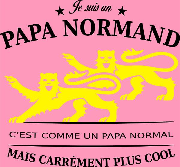 Motif Papa Normand au Guépard Doré personnalisé sur vêtement