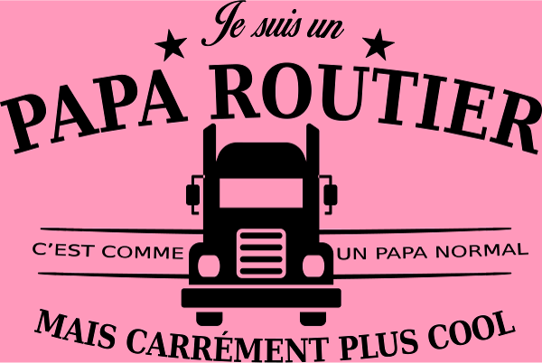 Motif Papa Routier de Choc personnalisé sur vêtement