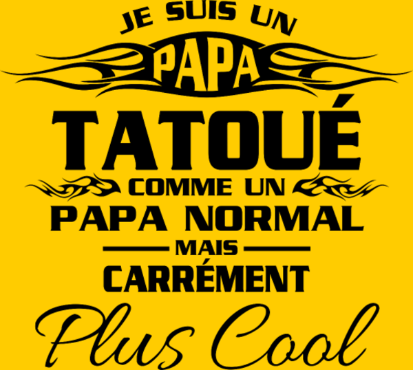 Motif Papa Tatoué Stylé personnalisé sur vêtement