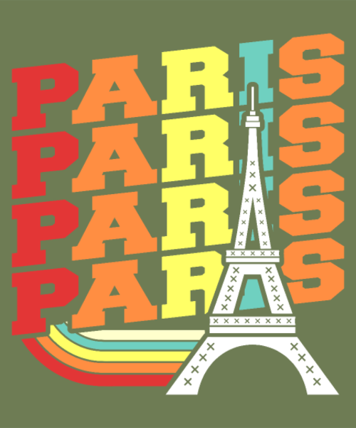 T-shirt personnalisé Paris typographie