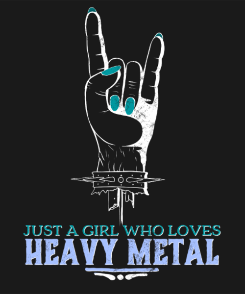 Motif Passion Heavy Metal personnalisé sur vêtement