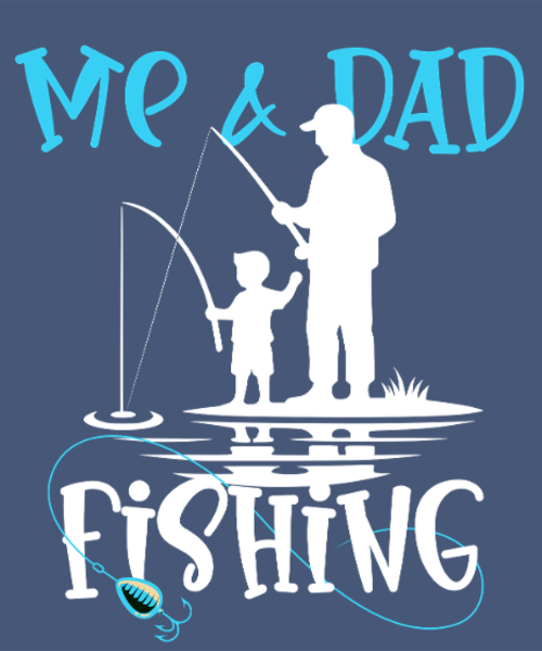 Motif Pêche en Famille : Papa et Moi personnalisé sur vêtement