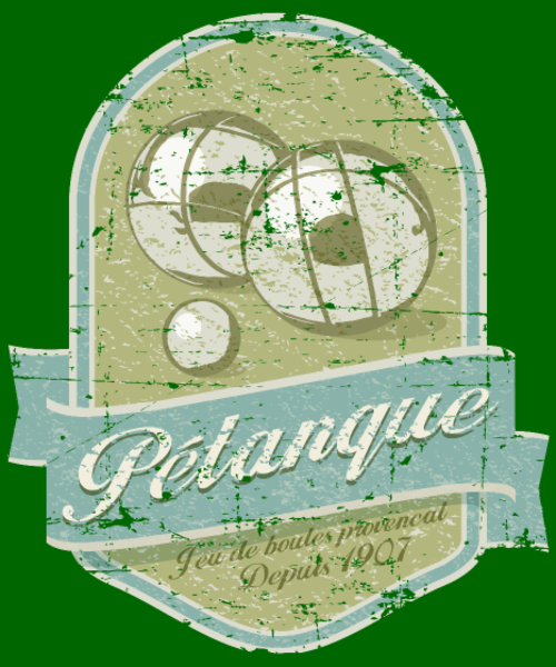 Motif Pétanque Rétro Chic personnalisé sur vêtement
