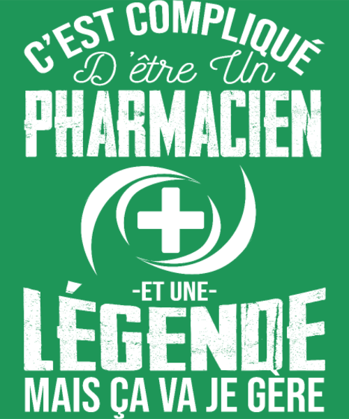 Maquette de Pharmacien Légende - Humour C'est compliqué mais je gère à personnaliser