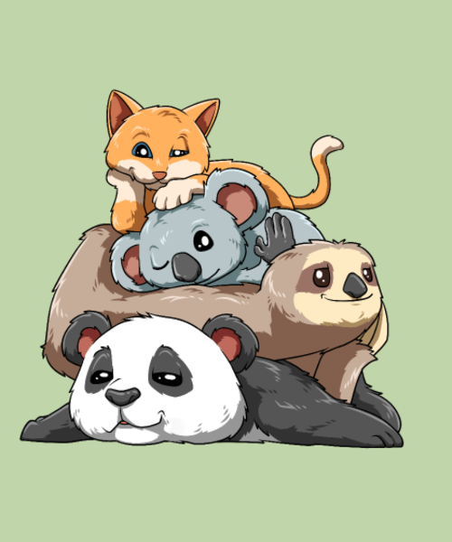 T-shirt personnalisé Pile d'animaux