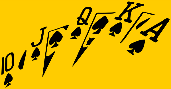 Motif Poker Royale Flush personnalisé sur vêtement