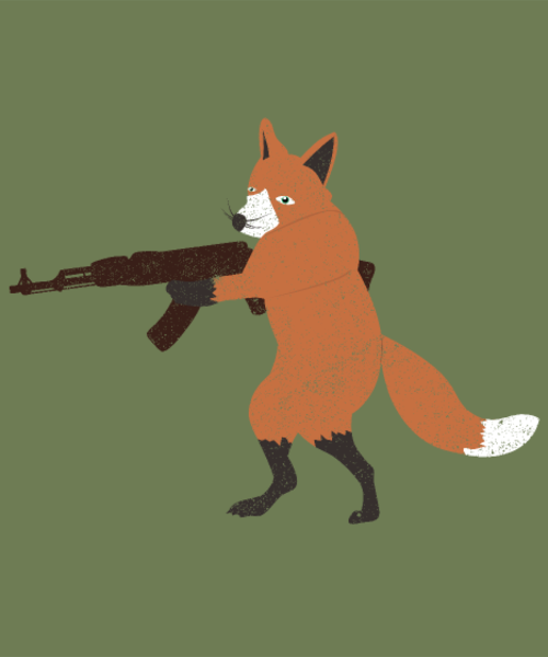 T-shirt personnalisé Renard armé