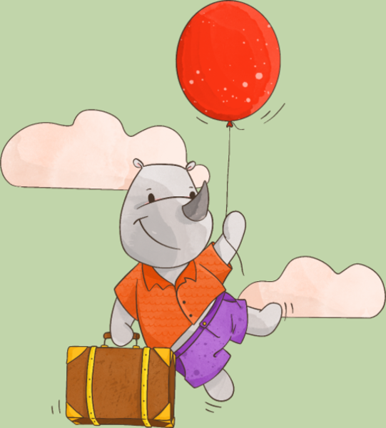 Rhinocéros Volant Ballon