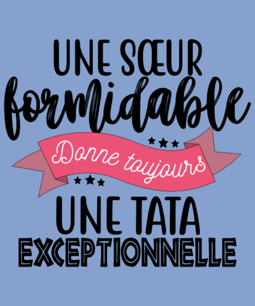 T-shirt personnalisé Tata famille annonce grossesse