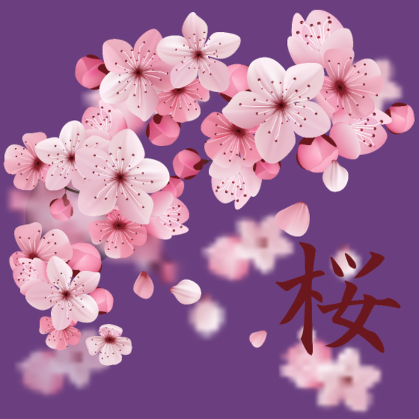 Motif Sakura : Fleurs de Cerisier Japonaises personnalisé sur vêtement