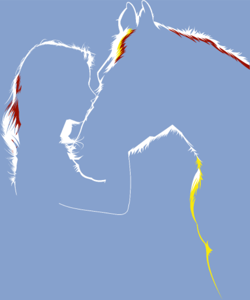 Maquette de Silhouette Cavalière Abstraite à personnaliser