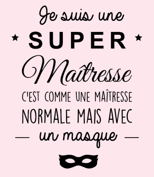 Maquette de Super Maîtresse - Cadeau de Fin d'Année Scolaire à personnaliser