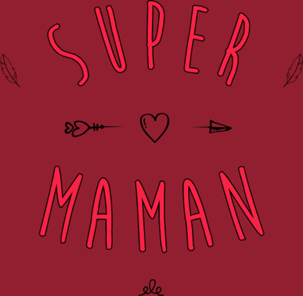 T-shirt personnalisé Maman super maman famille