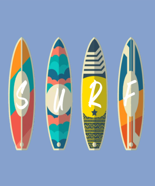 Maquette de Surf : Planche & Soleil | Idée Cadeau Jeunesse à personnaliser