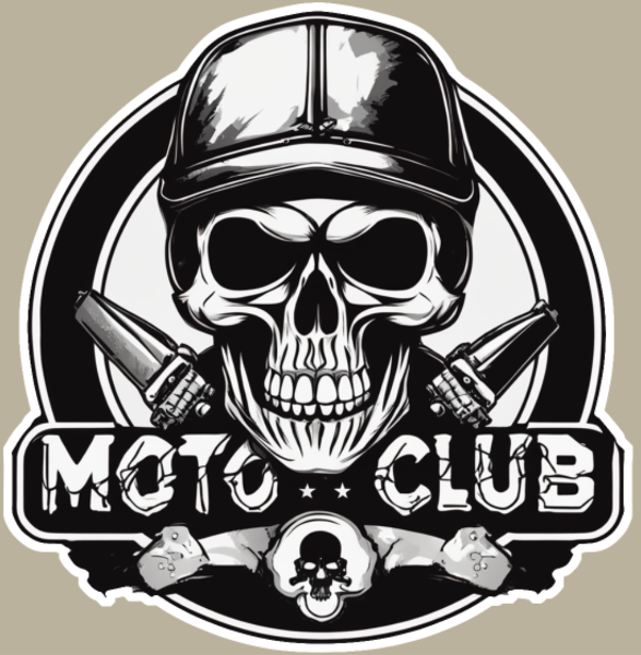 Tête de Mort Motard Rétro – Club Moto