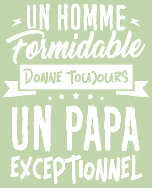 T-shirt personnalisé Super papa papa exceptionnel