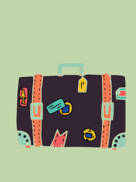 T-shirt personnalisé Bagage coloré