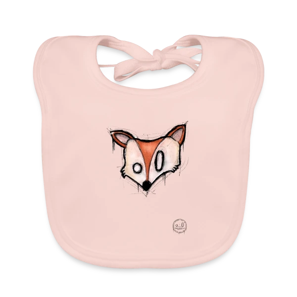 Renard Stylisé K-nimals sur Bavoir bio Bébé