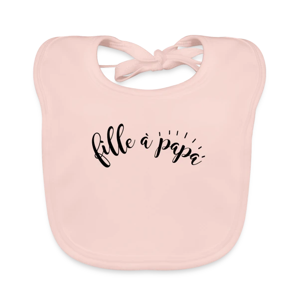 Fille à Papa Adorée sur Bavoir bio Bébé