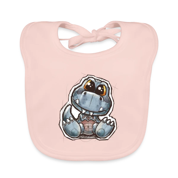 P'tit Dino Mignon sur Bavoir bio Bébé