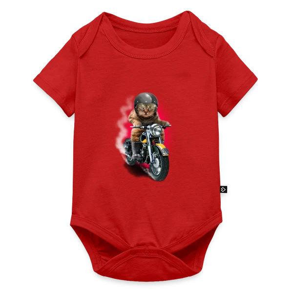 Chat Motard : L'Esprit Libre sur Body à manches courtes Premium Bébé